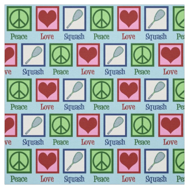 Tissu Peace Love squash Racquet Sports (Échantillon)