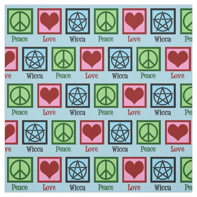 Tissu Peace Love Wicca (Échantillon)