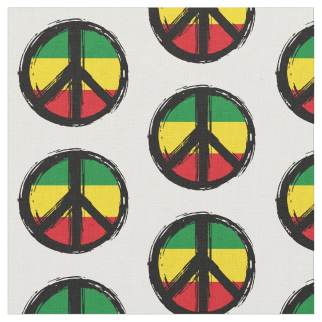 Tissu Peace Symbol with reaggae style (Fermer)