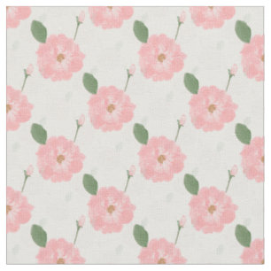 Tissu Peach rose Aquarelle Peinture Rose Fille Design