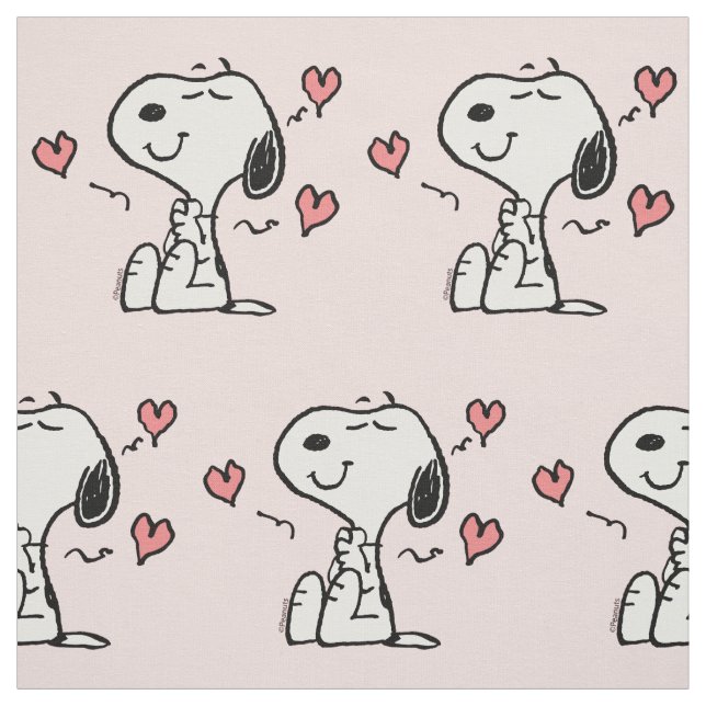 Tissu Peanuts | Snoopy Cœurs (Échantillon)