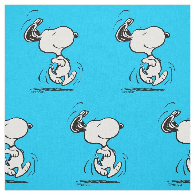 Tissu Peanuts | Snoopy Danse Joyeuse (Échantillon)
