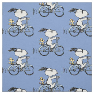 Tissu Peanuts Snoopy & Woodstock Bicyclette