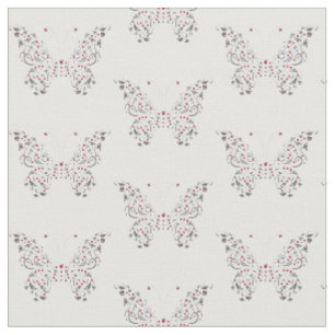Tissu peigné à papillon argenté (56 po de largeur)