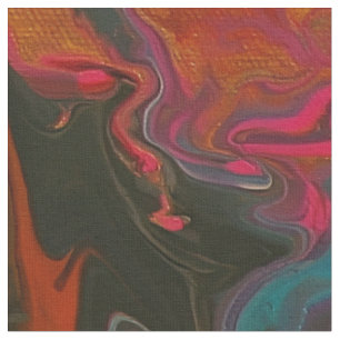 Tissu Peinture à flux de roches minérales vibrantes