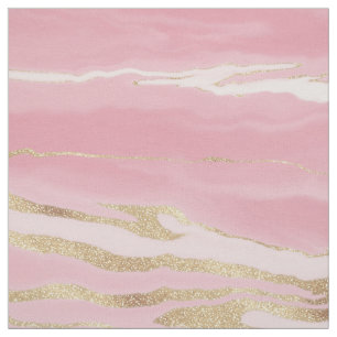 Tissu Peinture Abstraite en marbre rose or