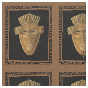 Tissu Peinture africaine de masque par Chariklia Zarris