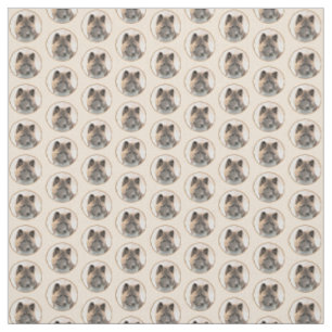 Tissu Peinture d'Akita - Beau art original de chien