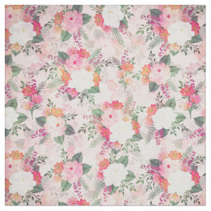 Tissu Peinture d'aquarelle rose romantique