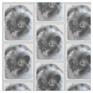 Tissu Peinture de Bailey de Keeshond - art original