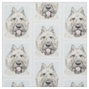 Tissu Peinture de Bouvier des Flandres - Art original du