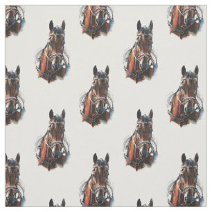 Tissu peinture de cheval de trot. Customisez-moi