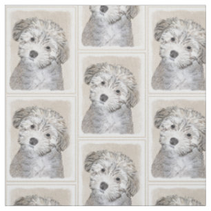 Tissu Peinture de Chien Havanais - Cute Original Chien A