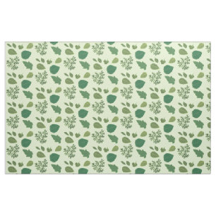 Tissu Peinture de Feuilles de jardin d'été, variété, tis