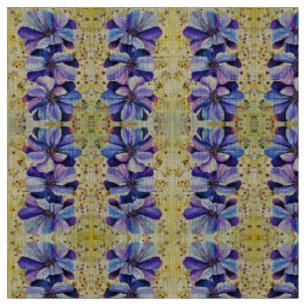 Tissu Peinture de fleurs de delphinium