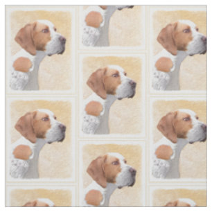 Tissu Peinture de pointres - Beau art original de chien