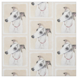 Tissu Peinture de whippet - art original mignon de chien