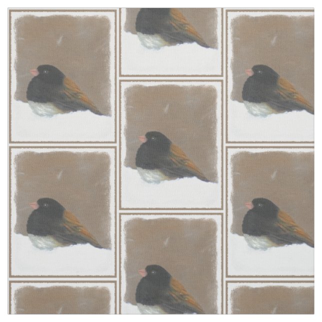 Tissu Peinture Junco foncée - Art original pour oiseaux (Échantillon)