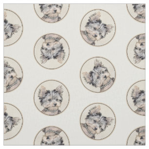 Tissu Peinture originale de chiot Yorkshire Terrier