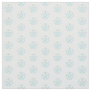 Tissu Pentagramme de marbre bleu vert