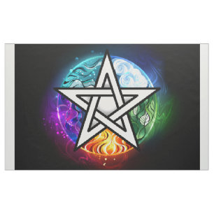 Tissu pentagramme du Wiccan