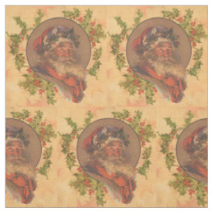 Tissu Père Noël Leyendecker Antique Victorien