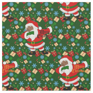 Tissu père Noël noire