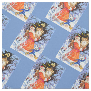 Tissu Père Noël vintage