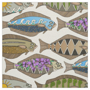Tissu Perle d'Alaska de flétan