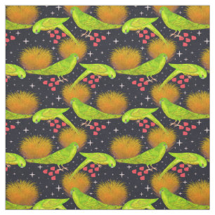 Tissu Perroquets australiens vert néon