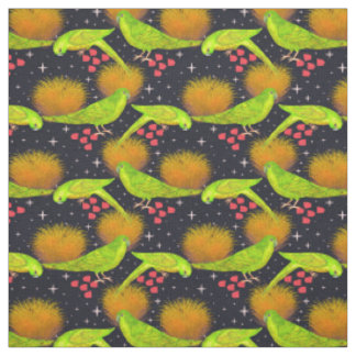 Tissu Perroquets australiens vert néon