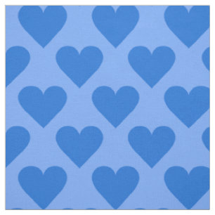 Tissu personnalisé Blue Hearts