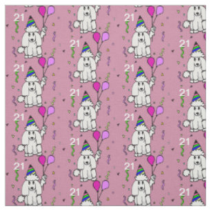 Tissu personnalisé de chien de caniche