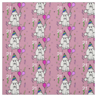 Tissu personnalisé de chien de caniche