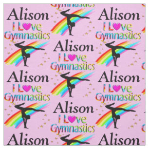 TISSU PERSONNALISÉ DE LA FILLE DE GYMNAST ROSE