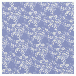 Tissu personnalisé-Lavande et floral blanc