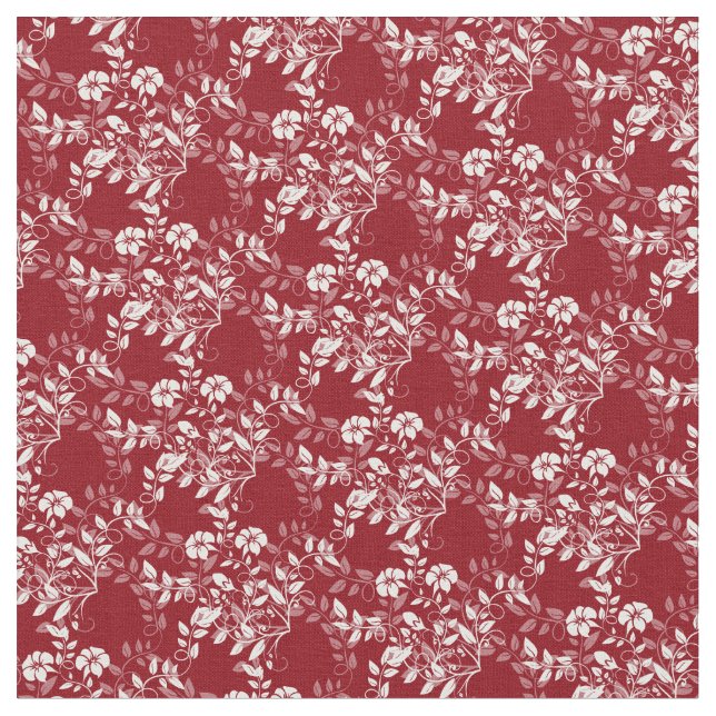 Tissu personnalisé - Vin et Flore blanche (Fermer)