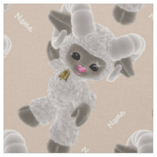 Tissu Personnaliser Hello Baby Plush Toy Ram Brown