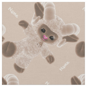 Tissu Personnaliser Kicking Baby Plush Toy Ram Brown