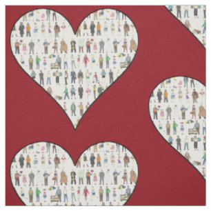 Tissu Personnes de New York New York City Boroughs Red H