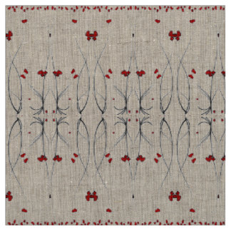 Tissu Pétales rouges