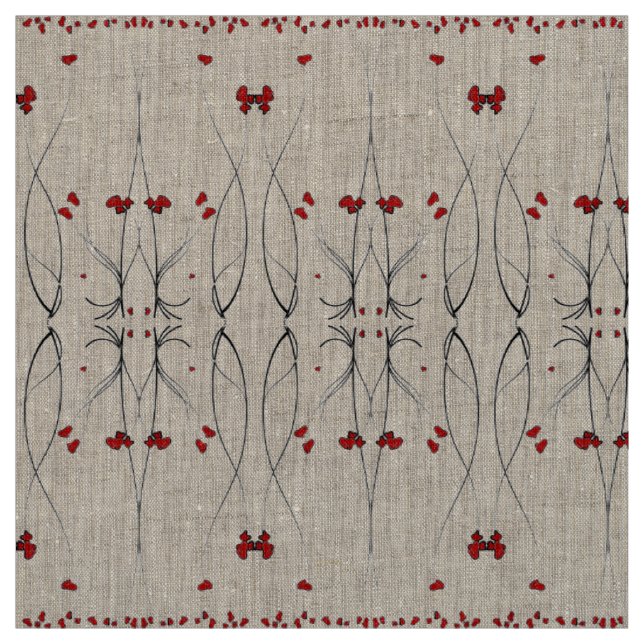 Tissu Pétales rouges (Échantillon)