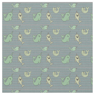 Tissu Petit Narwhals heureux