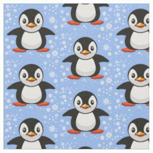 Tissu petit pingouin de dessin animé