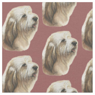 Tissu Petite Basset Griffon Vendeen Dog Art Fabric