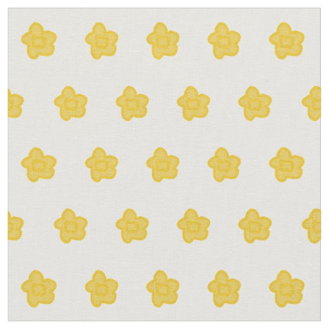 Tissu Petite impression florale jaune (Fermer)