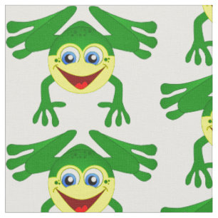 Tissu Petites grenouilles vert mignons animal drôle enf