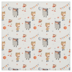 Tissu Petits enfants en costumes mignon bébé blanc