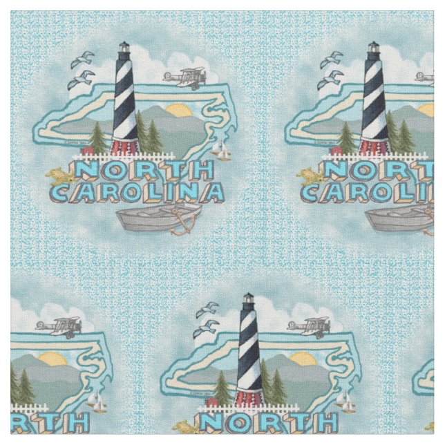Tissu Phare de la Caroline du Nord (Fermer)