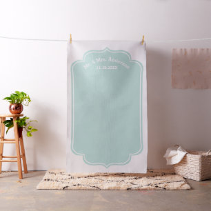 Tissu Photo de mariage personnalisée - M. & Mme Mint
